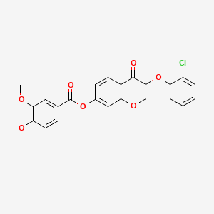 molecular formula C24H17ClO7 B3585519 [3-(2-Chlorophenoxy)-4-oxochromen-7-yl] 3,4-dimethoxybenzoate 