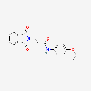 molecular formula C20H20N2O4 B3585539 3-(1,3-dioxo-1,3-dihydro-2H-isoindol-2-yl)-N-(4-isopropoxyphenyl)propanamide 