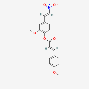 molecular formula C20H19NO6 B3585544 2-methoxy-4-(2-nitrovinyl)phenyl 3-(4-ethoxyphenyl)acrylate 