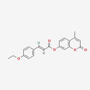 molecular formula C21H18O5 B3585553 4-methyl-2-oxo-2H-chromen-7-yl (2E)-3-(4-ethoxyphenyl)prop-2-enoate 