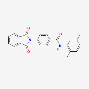 molecular formula C23H18N2O3 B3585557 N-(2,5-dimethylphenyl)-4-(1,3-dioxo-1,3-dihydro-2H-isoindol-2-yl)benzamide 