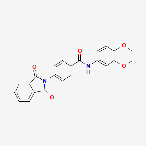 N-(2,3-dihydro-1,4-benzodioxin-6-yl)-4-(1,3-dioxoisoindol-2-yl)benzamide