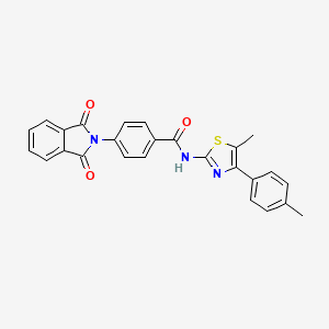 4-(1,3-dioxo-1,3-dihydro-2H-isoindol-2-yl)-N-[5-methyl-4-(4-methylphenyl)-1,3-thiazol-2-yl]benzamide