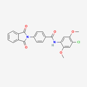 N-(4-chloro-2,5-dimethoxyphenyl)-4-(1,3-dioxo-1,3-dihydro-2H-isoindol-2-yl)benzamide