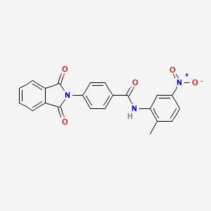 molecular formula C22H15N3O5 B3585589 4-(1,3-dioxo-1,3-dihydro-2H-isoindol-2-yl)-N-(2-methyl-5-nitrophenyl)benzamide 