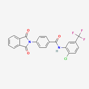 N-[2-chloro-5-(trifluoromethyl)phenyl]-4-(1,3-dioxo-1,3-dihydro-2H-isoindol-2-yl)benzamide