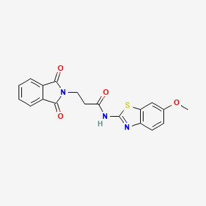 molecular formula C19H15N3O4S B3585623 3-(1,3-DIOXO-2,3-DIHYDRO-1H-ISOINDOL-2-YL)-N-(6-METHOXY-1,3-BENZOTHIAZOL-2-YL)PROPANAMIDE 