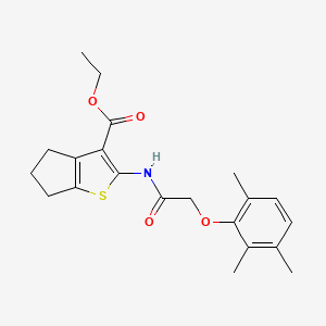 ethyl 2-[[2-(2,3,6-trimethylphenoxy)acetyl]amino]-5,6-dihydro-4H-cyclopenta[b]thiophene-3-carboxylate