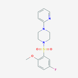 molecular formula C16H18FN3O3S B358564 1-(5-Fluoro-2-methoxy-benzenesulfonyl)-4-pyridin-2-yl-piperazine CAS No. 879064-54-7
