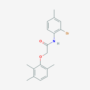 molecular formula C18H20BrNO2 B3585657 N-(2-bromo-4-methylphenyl)-2-(2,3,6-trimethylphenoxy)acetamide 