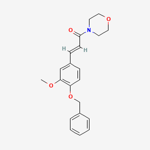 molecular formula C21H23NO4 B3585669 (2E)-3-[4-(benzyloxy)-3-methoxyphenyl]-1-(morpholin-4-yl)prop-2-en-1-one 