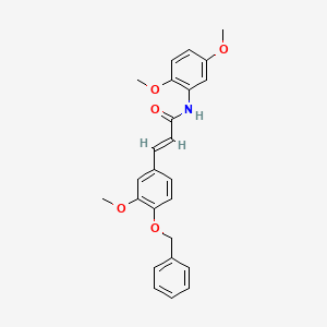 molecular formula C25H25NO5 B3585694 3-[4-(benzyloxy)-3-methoxyphenyl]-N-(2,5-dimethoxyphenyl)acrylamide 