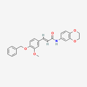 3-[4-(benzyloxy)-3-methoxyphenyl]-N-(2,3-dihydro-1,4-benzodioxin-6-yl)acrylamide