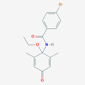 molecular formula C17H18BrNO3 B3585722 4-bromo-N-(1-ethoxy-2,6-dimethyl-4-oxocyclohexa-2,5-dien-1-yl)benzamide 