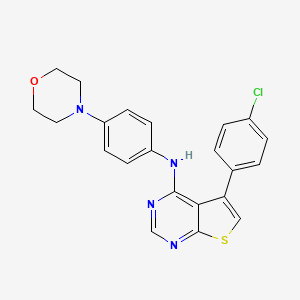 5-(4-chlorophenyl)-N-(4-morpholin-4-ylphenyl)thieno[2,3-d]pyrimidin-4-amine