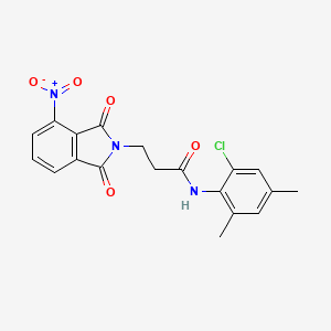 N-(2-chloro-4,6-dimethylphenyl)-3-(4-nitro-1,3-dioxo-1,3-dihydro-2H-isoindol-2-yl)propanamide