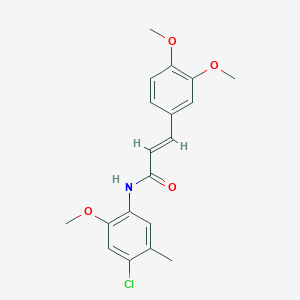 N-(4-chloro-2-methoxy-5-methylphenyl)-3-(3,4-dimethoxyphenyl)acrylamide