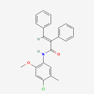 molecular formula C23H20ClNO2 B3585797 N-(4-chloro-2-methoxy-5-methylphenyl)-2,3-diphenylacrylamide 