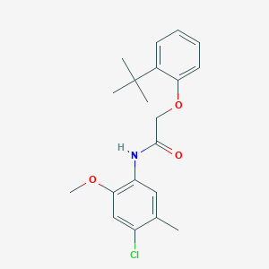 molecular formula C20H24ClNO3 B3585800 2-(2-tert-butylphenoxy)-N-(4-chloro-2-methoxy-5-methylphenyl)acetamide 