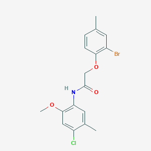 molecular formula C17H17BrClNO3 B3585802 2-(2-bromo-4-methylphenoxy)-N-(4-chloro-2-methoxy-5-methylphenyl)acetamide 