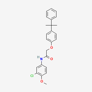 molecular formula C24H24ClNO3 B3585812 N-(3-chloro-4-methoxyphenyl)-2-[4-(1-methyl-1-phenylethyl)phenoxy]acetamide 