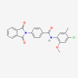 molecular formula C23H17ClN2O4 B3585813 N-(4-chloro-2-methoxy-5-methylphenyl)-4-(1,3-dioxoisoindol-2-yl)benzamide 