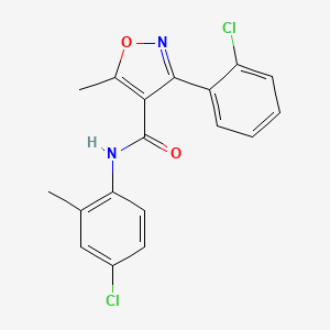 N-(4-chloro-2-methylphenyl)-3-(2-chlorophenyl)-5-methyl-4-isoxazolecarboxamide