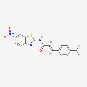 3-(4-isopropylphenyl)-N-(6-nitro-1,3-benzothiazol-2-yl)acrylamide