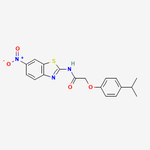 N-(6-nitro-1,3-benzothiazol-2-yl)-2-(4-propan-2-ylphenoxy)acetamide