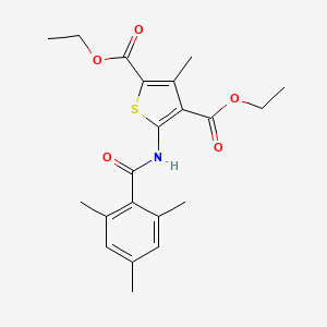 molecular formula C21H25NO5S B3585851 2,4-DIETHYL 3-METHYL-5-(2,4,6-TRIMETHYLBENZAMIDO)THIOPHENE-2,4-DICARBOXYLATE 