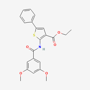 molecular formula C22H21NO5S B3585861 ethyl 2-[(3,5-dimethoxybenzoyl)amino]-5-phenyl-3-thiophenecarboxylate 