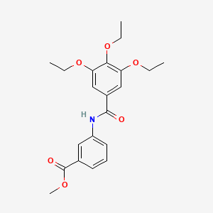 molecular formula C21H25NO6 B3585868 methyl 3-[(3,4,5-triethoxybenzoyl)amino]benzoate 