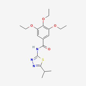 3,4,5-triethoxy-N-(5-isopropyl-1,3,4-thiadiazol-2-yl)benzamide