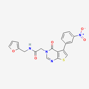 molecular formula C19H14N4O5S B3585917 N-(2-furylmethyl)-2-[5-(3-nitrophenyl)-4-oxothieno[2,3-d]pyrimidin-3(4H)-yl]acetamide 