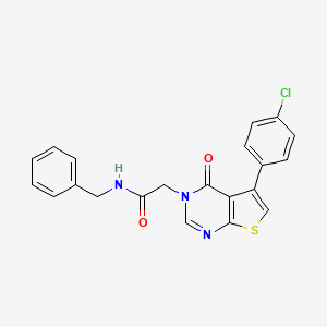 N-benzyl-2-[5-(4-chlorophenyl)-4-oxothieno[2,3-d]pyrimidin-3-yl]acetamide