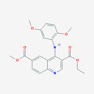 3-Ethyl 6-methyl 4-[(2,5-dimethoxyphenyl)amino]quinoline-3,6-dicarboxylate