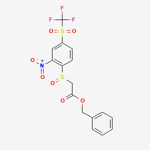 benzyl ({2-nitro-4-[(trifluoromethyl)sulfonyl]phenyl}sulfinyl)acetate