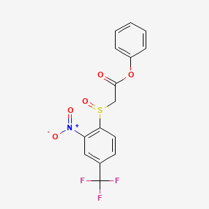 phenyl {[2-nitro-4-(trifluoromethyl)phenyl]sulfinyl}acetate