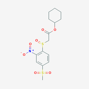 Cyclohexyl 2-(4-methylsulfonyl-2-nitrophenyl)sulfinylacetate