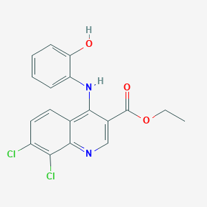 Ethyl 7,8-dichloro-4-(2-hydroxyanilino)quinoline-3-carboxylate