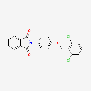 molecular formula C21H13Cl2NO3 B3586010 2-{4-[(2,6-dichlorobenzyl)oxy]phenyl}-1H-isoindole-1,3(2H)-dione 