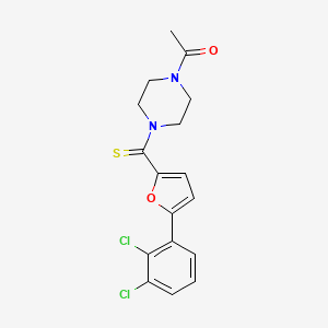 molecular formula C17H16Cl2N2O2S B3586016 1-acetyl-4-{[5-(2,3-dichlorophenyl)-2-furyl]carbonothioyl}piperazine 