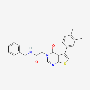 molecular formula C23H21N3O2S B3586035 N-benzyl-2-[5-(3,4-dimethylphenyl)-4-oxothieno[2,3-d]pyrimidin-3-yl]acetamide 