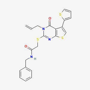 N-benzyl-2-(4-oxo-3-prop-2-enyl-5-thiophen-2-ylthieno[2,3-d]pyrimidin-2-yl)sulfanylacetamide