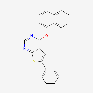 molecular formula C22H14N2OS B3586101 4-(1-naphthyloxy)-6-phenylthieno[2,3-d]pyrimidine 