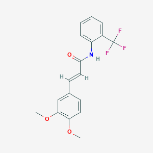 (2E)-3-(3,4-dimethoxyphenyl)-N-[2-(trifluoromethyl)phenyl]prop-2-enamide