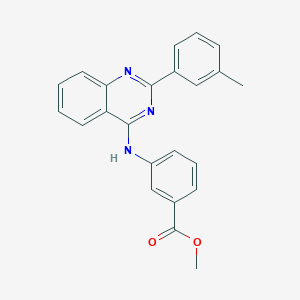 molecular formula C23H19N3O2 B3586145 Methyl 3-[[2-(3-methylphenyl)quinazolin-4-yl]amino]benzoate 