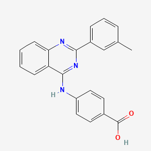 4-{[2-(3-methylphenyl)quinazolin-4-yl]amino}benzoic acid