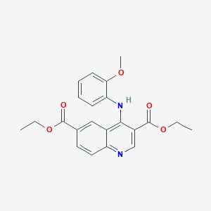 3,6-DIETHYL 4-[(2-METHOXYPHENYL)AMINO]QUINOLINE-3,6-DICARBOXYLATE