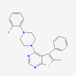 4-(4-(2-Fluorophenyl)-1-piperazinyl)-6-methyl-5-phenylthieno(2,3-D)pyrimidine